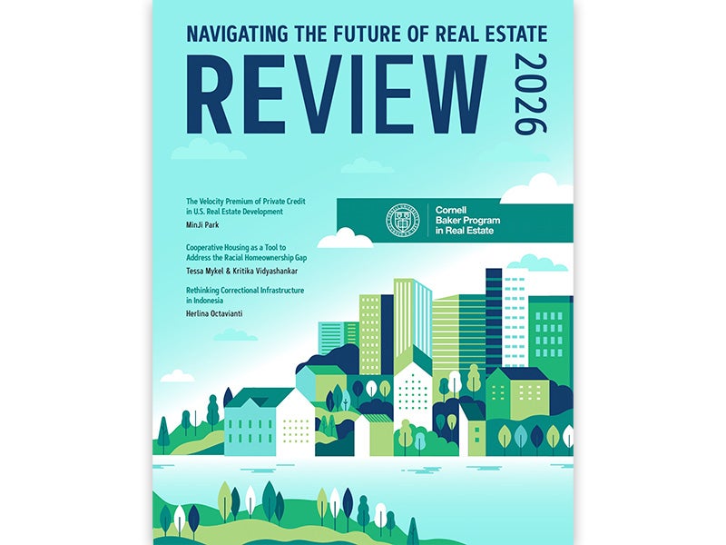 2026 Cornell Real Estate Review cover image.